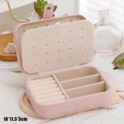 1pc Simple Portable Travel Jewelry Storage Box For Bracelets Earrings, Rings And Studs
