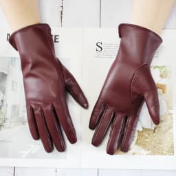Summer Driving Thin Sheepskin Leather Gloves Women's Touch Screen Single Unlined Straight Style Motorcycle Riding Gloves
