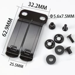 1Piece KYDEX Stainless Steel Holster Clips K Sheath Waist Clip Accessories Knife Sheath Back Clip Scabbard Carrying Pocket Clip