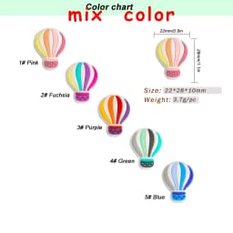 Kovict 5/10Pcs Silicone Beads Car Airplane Rainbow Rocket Bead For Jewelry Making DIY Keychain Necklace Bracelet Accessories