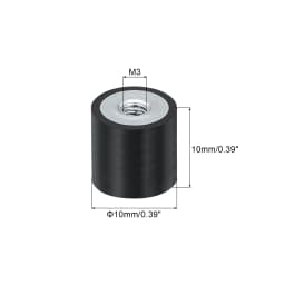 Uxcell 1Pcs M3-M12xDxH Thread Female Rubber Mounts Vibration Isolators Replaces Anti Vibration Pads Flat Silent Block Base Block