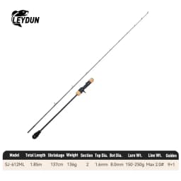LEYDUN Rang’s SJ Slow Jigging Fishing Rods ML M MH H XH 1.85m Saltwater Boat Casting Rod High Carbon Sea Boat Pole light Rod