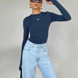 2026 Summer New Style Women's Round-Neck T-Shirt Base Layer Shirt, Sports Fitness Long-Sleeved Top, Fitness Clothing