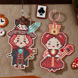 Journal GO 4pcs DIY Pixel Perler Bead Sticker Book Creative Journal Supplies Scrapbook Material Cute Pixel Bead Stickers