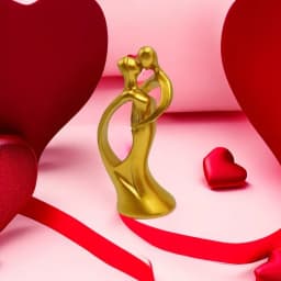 Modern Simple Couple Resin Crafts Home Decoration Wedding Gifts Living Room Creative Golden Sandstone Statue Figurine Sculpture