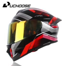 Uchoose DOT Approved Full Face Helmets Crash Motorbike Protective Gear Men Women Flip Up Helmet Motorcycle Double Sun Visor