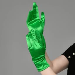 Women Satin Solid Short Wrist Gloves Smooth Evening Party Formal Prom Costume Stretch Gloves Red White Etiquette Wedding Gloves