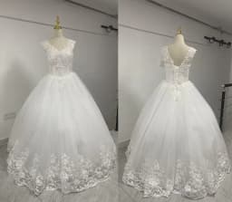 High Quality See Through Sexy Strapless Lace Up Wedding Dresses 2024 Ball Gowns Vestidos De Novia Plus Size Customized