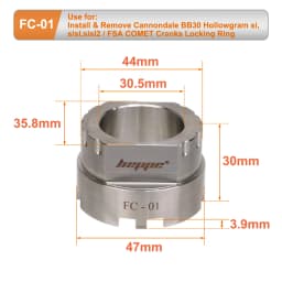 HEPPE Bike Crank Removal Tool Crank Spider Locking Ring Install and Remove Wrench for ROTOR/Cannondale/S-work/SI/FSA/SRM Cranks