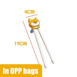 1Pair Baby Kids Training Tableware Food Sticks Cartoon Animal Chopsticks For Children Cute Cat Elementary Learning Chopstick