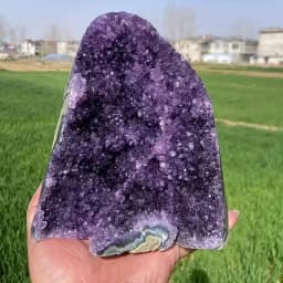 Natural Amethyst Crystal Cluster Healing Crystal Display Piece Purple Crystal Grid Therapeutic Crystal Decoration