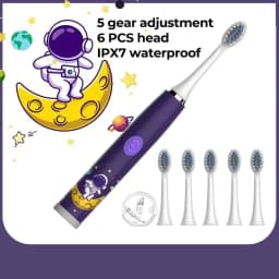 Kids Sonic Electric Toothbrush Rechargeable Smart Timer Colorful Cartoon Teeth Whitening Portable USB Charging Tooth Brush