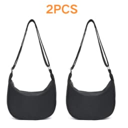 Miss Lulu 2-Piece Set-Large Capacity & Adjustable Shoulder belt-WOMEN'S Crescent Crossbody bag Casual