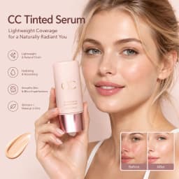 2-in-1 Color Changing Foundation Stick Natural Flawless Finish Lightweight Smooth Face Makeup Buildable Coverage for All Skin