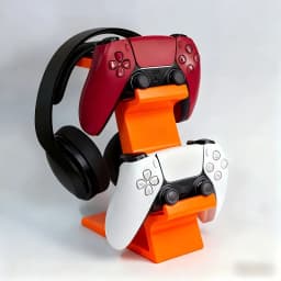 3D Printed Game Controller Headphone Integrated Stand Universal Standing Stand for PS4/PS5/XBOX Controller Headphone