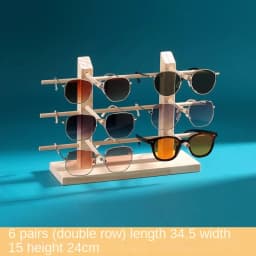Handmade Wooden Display Organizer Rack for Glasses And Jewelry - Versatile Retail & Personal Use Storage Solution