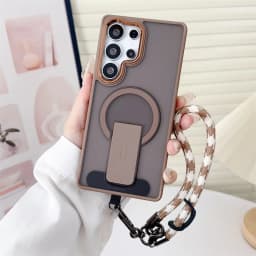 For Magnetic Wireless Charge Phone Case For Samsung Galaxy S26 S26Plus S26 Ultra S25 S24 With Lanyard Shockproof Bumper Cover