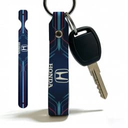 FOR HONDA RACING RIDE PU Leather Keychain Minimalist Key Holder Durable Key Organizer Car Keys Bag Accessories Gift