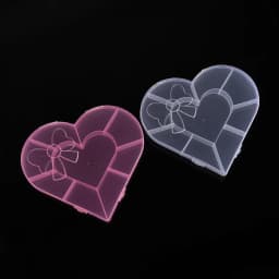 1pc Clear Plastic Multi Shape Storage Box Heart Butterfly Shaped Organizer for Bracelet Rings Nail Beading Storage Display