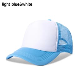 1PC Fashion Unisex Plain Baseball Cap Adjustable Trucker Flat Visor Cap Snapback Mesh Curved Men Women Casual Sun Summer Hat