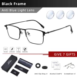 CLLOIO Ultralight Business Men Glasses Reading Glasses Anti Blue Light Myopia Prescription Glasses Hyperopia Optical Eyeglasses