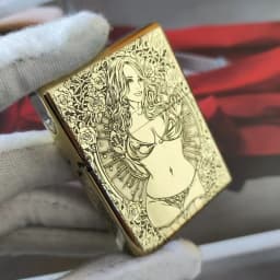 ZORRO 912 912S Retro High End Heavy Armor Brass Titanium Windproof Kerosene Lighter 3/5 Hinge Metal Gasoline Lighter Men's Gift