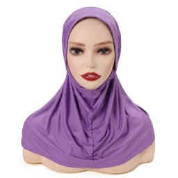 Instant Jersey Hijab Premium Stretch Jersey Headscarf Pre-Sewn Quick Hijab for Muslim Women No Tie Comfortable Hijab for Daily