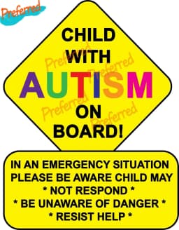 Spanish Letrero Auto Autismo Child on The Boat Baby in The Car Decal Laptop Helmet Trunk Wall Vinyl Car Sticker