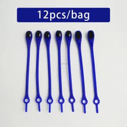 12-Pack Laceless Silicone Elastic Laces Rubber Laces Adult Kids Lazy Lace Free Laces One Size Versatile Fits Most Shoes