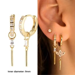 925 Sterling Silver Ear Needle Crystal Zircon Tassel Pendant Hoop Earrings Retro Small Fragrance Style High Jewelry Women Gifts