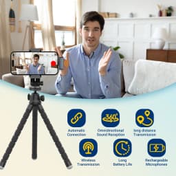 Dual Lapel Lavalier Professional Wireless Microphone Buttonhole Mic Mini Tie For iPhone Android Mobile Cell Phone PC Micro Audio