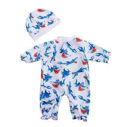 Doll Clothes for 17 Inch Dolls Overalls New Born Baby Doll Outfit with Hat Fit 40-43cm Doll Girl Accessories Gift