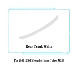 For 2001-2006 Mercedes-Benz C Class W203 Sedan Rear Trunk Lid Spoiler Rear Window Roof Spoiler Wings ABS Plastic Adjustment Kit