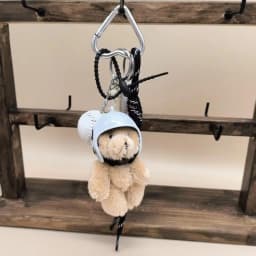 Cute DIY Pattern Helmet Bear Personalized keychain Cartoon Animal Charm Bag Design Bag Accessories Rope Hanging Accessories