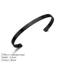ELANDIS Minimal Unisize Cuff Sleeves Minimalist Style Men's Jewelry Personalized Platinum Bracelet Popular Couple Festival Gift