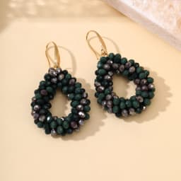 INKDEW Small Earrings National Flag Colors Water Drop Earrings for Women Handmade Beads Crystal Earrings Gift Jewelry EA124