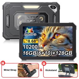Cubot Tab KingKong Mini Android 15 Rugged Tablet 16GB(6+10) 128GB 10200mAh 8.68'' 90Hz Screen Camping Light 48MP Camera GPS Pad