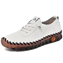 New Unique Oxford Shoes 43 44 Women's Split Leather Loafers Woman Orthopedic Moccasins Mother Designer Laced Daily Walking Flats