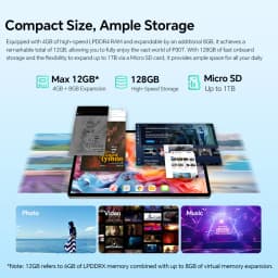 Teclast P30T Case Tablet 10.1" Dispaly Unisoc T606 8 Cores 4GB (+8GB Virtual) 128GB 6000mAh Battery Android 14 Tablets L1 Wifi6