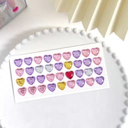 Stationery Phone Laptop 3D Crystal Diamond Sticker Love Heart Rhinestone Bling Decorative Sticker DIY Children Toys