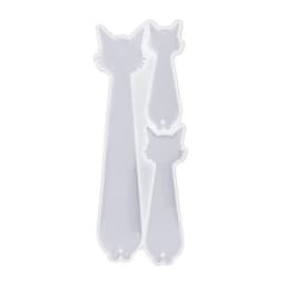 DIY Rectangle Cat Claw Dolphin Bookmark Silicone Mold with Hole Bookmark Hanging Pendant Ornaments Epoxy Resin Casting Mould