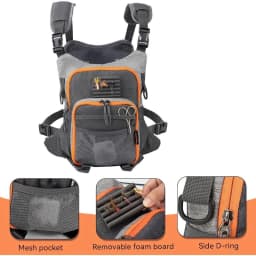 Fly Fishing Pack - Chest Pack with Work Station Lightweight Tackle Fishing Bag with Quick-Release