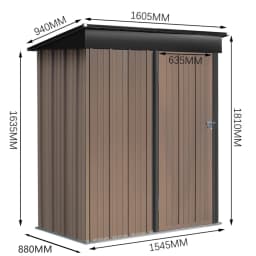 【Breeins】Metal Garden Storage Tool Shed with Lockable Door