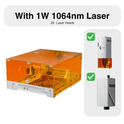 K15PRO Dual Laser Engraver, Blue Diode & 1064nm IR Heads, Quick Swap, Wood Acrylic Leather Metal Marking, DIY Business
