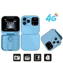SERVO I16 PRO 2G GSM/4G LTE Foldable Mini Mobile Phone 2 SIM Card Speed Dial Magic Voice Flashlight 1.77'' Screen Flip Cellphone