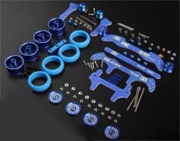 MA AR FMA Chassis Upgrade Aluminum Alloy Base Fiberglass Front & Rear Parts Mini 4WD Upgrade Kit Tuning Damping Stabilizer Set