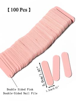 15 to 2000 Pcs Mini Pink Nail Files Double Sided Emery Boards for Manicure Pedicure Nail Art Buffing and Shaping Tools
