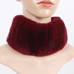 Women's Winter Warm Genuine Fur Hat Scarf Set Real Rex Rabbit Fur Cap with Silver Fox Scarves 2-Piece Natural Fashion Accessory