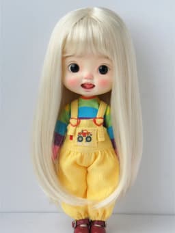 Jusuns JD371 9-10inch 10-11inch Soft Synthetic Mohair Doll Wig Full Bangs Miranda BJD Hair OG Blythes Meadow Doll Accessories
