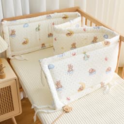 Crib Bumpe Soft Pure Baby Bed Rail Wrap Anti-Collision Strips for Baby Bed Rail Splicing Bed Protection Cover Baby Bed Bumper